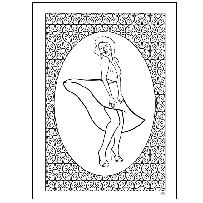 Free Marilyn Monroe Colouring Picture